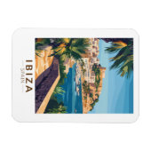 イビザスペインイラストレーショントラベルアートヴィンテージ マグネット (横)