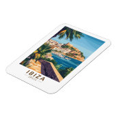 イビザスペインイラストレーショントラベルアートヴィンテージ マグネット (左側)