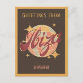 イビザスペインディスコボールレトロヴィンテージはがき ポストカード (正面)