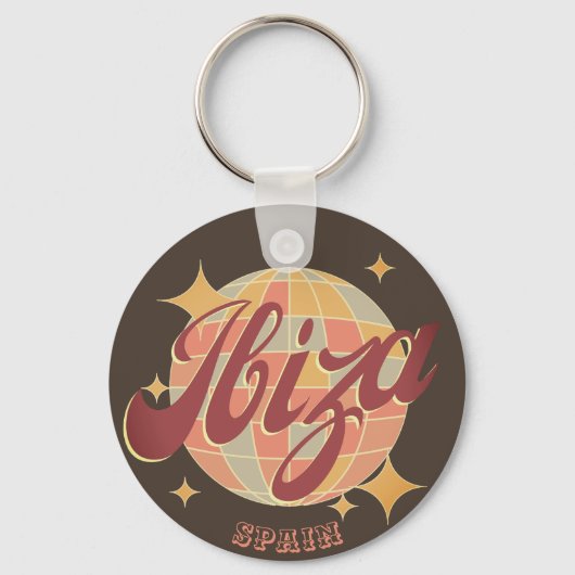 イビザスペインパーティーディスコボールレトロヴィンテージ キーホルダー (裏面)