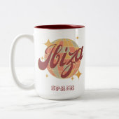 イビザスペインパーティーディスコボールレトロヴィンテージ ツートーンマグカップ (左)