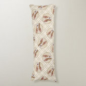 イビザンハウンド絵を描ズなめらかな赤オリジナルドッグアート ボディピロー (正面縦)