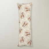 イビザンハウンド絵を描ズなめらかな赤オリジナルドッグアート ボディピロー (裏面 (縦))