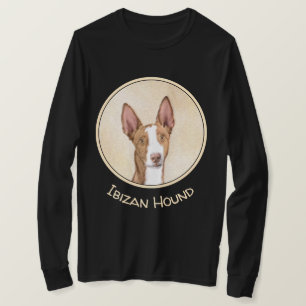 イビザンハウン絵画ドズキュートなオリジナル犬アート Tシャツ