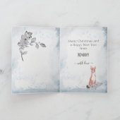 イビザンパーソナライズされたハウンドマムクリスマス シーズンカード (内部)