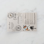 イビザ スペイン 結婚式パスポート招待状 招待状 (内部)