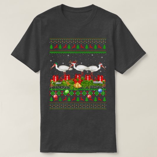 イビスバーズ恋人クリスマス照明サンタ醜イビスチャール Tシャツ (デザイン正面)