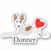 イビパーソナライズされたザンハウンドハート名ポデコ シール (正面)