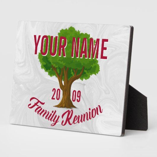 イビリーツリーファミリーパーソナライズされた懇親会 フォトプラーク (側面)