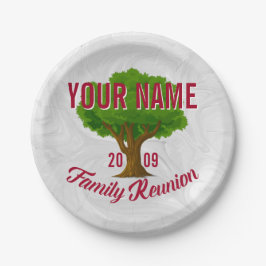 イビリーツリーファミリーパーソナライズされた懇親会 ペーパープレート