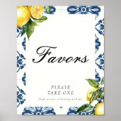 イビリーレモンポジターノブライダルシャワーサイン ポスター (正面)