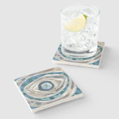 イビルアイミネラル質感と金ゴールド ストーンコースター (横)