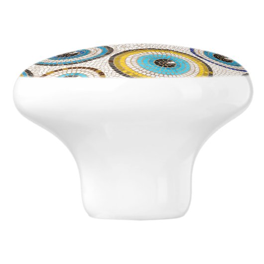 イビルアイモザイクタイル模様 セラミックノブ (側面)