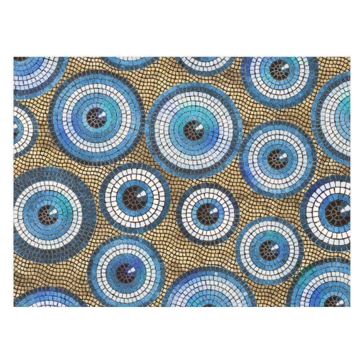 イビルアイモザイクタイル模様 テーブルクロス (正面(横))