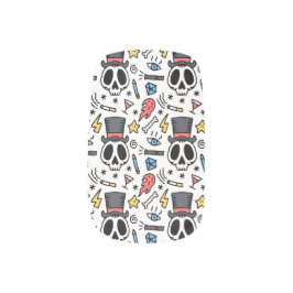 イビルスカルハロウィンミンクスネイルアート ネイルアート