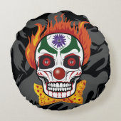 イビルピエロスカルデーモン装飾用クッションホームデコール ラウンドクッション (裏面)