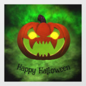 イビル不気味ハロウィーンパンプキン ウィンドウサイン (シート)