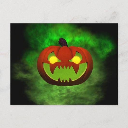 イビル不気味ハロウィーンパンプキン ポストカード (正面)