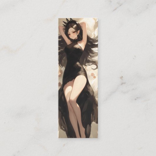 イビル小妖精や小人クイーンアニメ スキニー名刺 (正面)