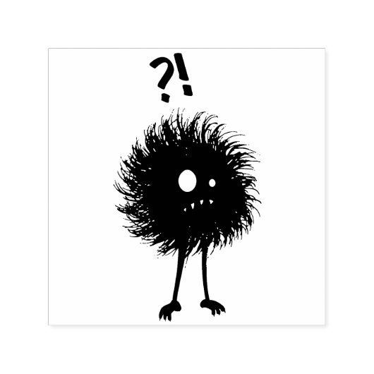 イビル疑問に思キャラクターのダークゴシック セルフインキングスタンプ (デザイン)