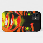 イビル顔ハロウィーンレッド顔怖いグリーンアイズ Case-Mate iPhoneケース (裏面(横))