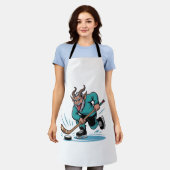 イビル・クランプ遊スのアイスホッケークリスマススポーツ エプロン (着用した状態)