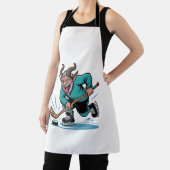 イビル・クランプ遊スのアイスホッケークリスマススポーツ エプロン (インサイチュ)