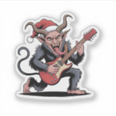イビル・クランプ遊スのギター・エレクトリック・ミュージック・クリスマス シール (正面)