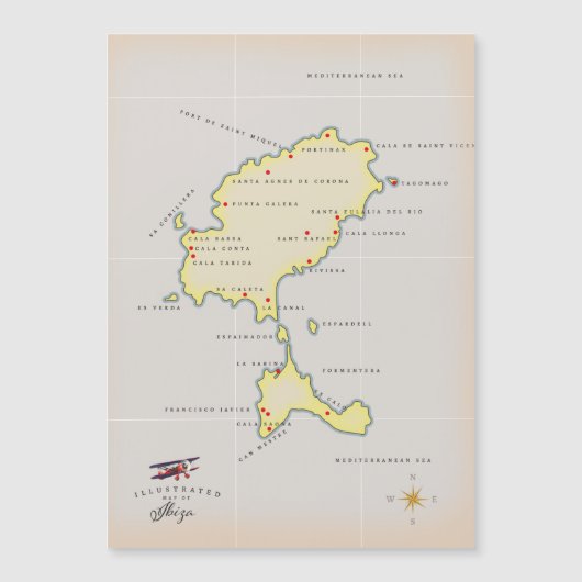 イビ図解入りの、写真付きのサの地図 (正面)