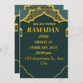イフタルパーティの招待状、ラマダーンの私の誕生日。 招待状 (正面/裏面)