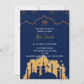 イフタールディナー招待ラマダン水の色のモスク 招待状 (正面)