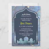 イフタールディナー招待ラマダン水の色のモスク 招待状 (正面)