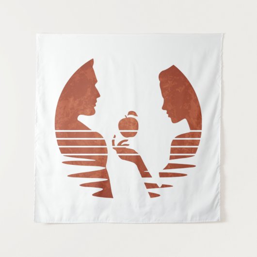 イブがアダムにリンゴを手渡す、グランジ版 3/3 タペストリー (正面)