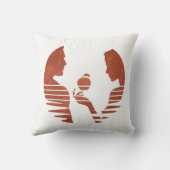 イブがアダムにリンゴを手渡す、グランジ・バージョン3/3 クッション (裏面)