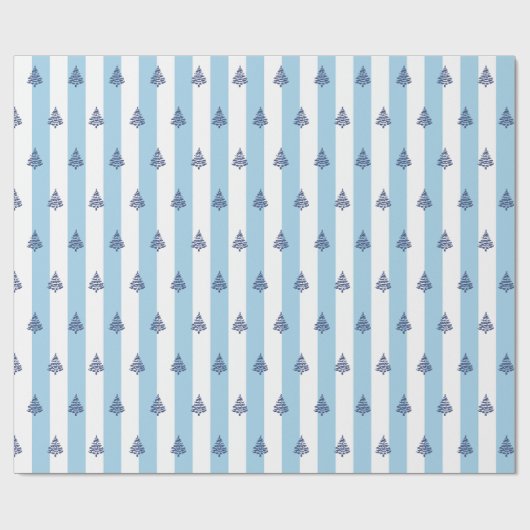 イブとソフィーの青いクリスマスラッパー ラッピングペーパー (フラット)