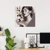 イブと禁断の果実、女性のモダン壁 ポスター (ホームオフィス)