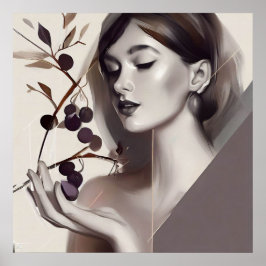 イブと禁断の果実、女性のモダン壁 ポスター