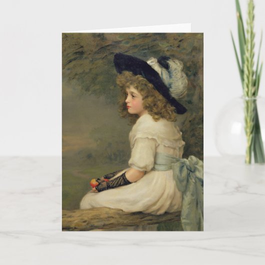 イブの娘、年立梨、クリスマス、1899年 シーズンカード (正面)