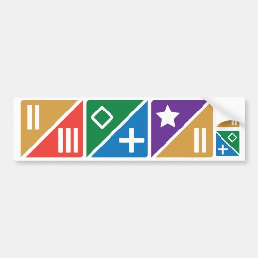 イブの技術はステッカーを水平にします バンパーステッカー (正面)