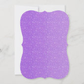 イブクィーンパープルグリッターグラムパーティの招待状 招待状 (裏面)