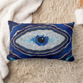 イブナルアイブルーアゲードジオードディティタルアート ランバークッション (ブランケット)