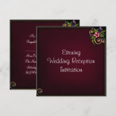 イブニングウェディングレセプション招待状 招待状 (正面/裏面)