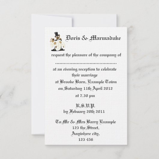 イブニングウェディング招待状 招待状 (正面)