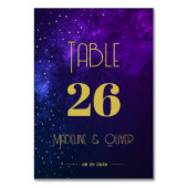 イブニングスカイパープルエレガントなウェディングテーブル番号 テーブルナンバー (裏面)