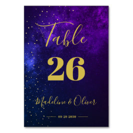 イブニングスカイパープルエレガントなウェディングテーブル番号 テーブルナンバー