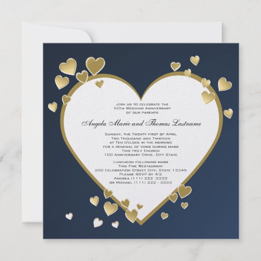 イブニングハート50周年記念 招待状 (正面)