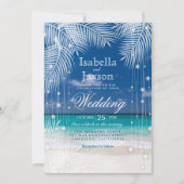 イブニングビーチウェディング 招待状 (正面)