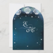 イブニング ウェディング ペーパー ランタン ガーランド ライト スター 招待状 (裏面)