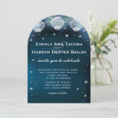 イブニング ウェディング ペーパー ランタン ガーランド ライト スター 招待状 (スタンド正面)