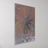 イブニング ガーデン バティック シルバー フォイル プリント (レイダウン)